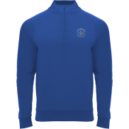 Epiro bluza unisex z długim rękawem i zamkiem błyskawicznym 1/4 200 g/m², l, niebieski