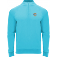 Epiro bluza unisex z długim rękawem i zamkiem błyskawicznym 1/4 200 g/m², xl, niebieski