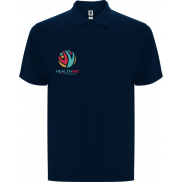 Centauro Premium koszulka polo unisex z krótkim rękawem 220 g/m², m, niebieski
