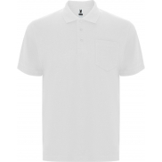 Centauro Premium koszulka polo unisex z krótkim rękawem 220 g/m², l, biały