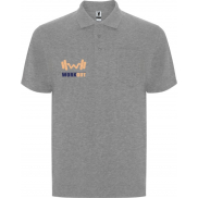 Centauro Premium koszulka polo unisex z krótkim rękawem 220 g/m², 2xl, szary