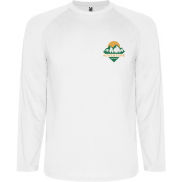 Męska koszulka sportowa Montecarlo z długim rękawem 150 g/m², xl, biały