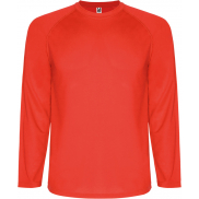 Męska koszulka sportowa Montecarlo z długim rękawem 150 g/m², 2xl, czerwony