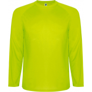 Dziecięca koszulka sportowa Montecarlo z długim rękawem 150 g/m², 8, żółty