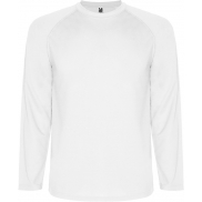 Dziecięca koszulka sportowa Montecarlo z długim rękawem 150 g/m², 12, biały