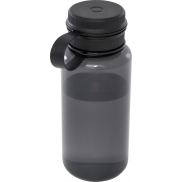 Butelka sportowa Ryder z materiału RPET, z certyfikatem RCS, o pojemności 900 ml, z wielofunkcyjną zakrętką, czarny