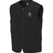 Quartz pikowany bezrękawnik typu unisex z recyklingu z certyfikatem GRS, xxl, czarny