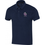 Koszulka polo Akoya, unisex, z materiału frotte z recyklingu 230 g/m², l, niebieski