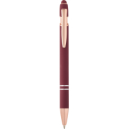 Nanna długopis z wykończeniem w kolorze różowego złota , czerwony