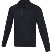 Tin sweter unisex Aware™ z materiałów z recyklingu z zamkiem błyskawicznym na 1/4 długości 280 g/m², 3xl, niebieski