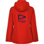 America damska ocieplana kurtka typu parka, s, czerwony