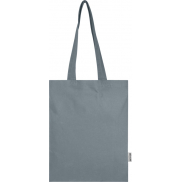 Madras Blend torba na zakupy z bawełny z recyklingu z certyfikatem GRS o gramaturze 140 g/m² i pojemności 7l, szary