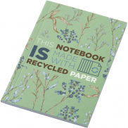 Notatnik A6 Novella Austen Colours z miękką okładką z materiału z recyklingu, 50 kartek, zielony