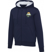 Natron bluza sherpa z kapturem z zamkiem błyskawicznym na całej długości 320 g/m², 3xl, niebieski