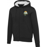 Natron bluza sherpa z kapturem z zamkiem błyskawicznym na całej długości 320 g/m², xxl, czarny