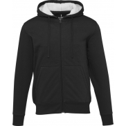 Natron bluza sherpa z kapturem z zamkiem błyskawicznym na całej długości 320 g/m², xxs, czarny