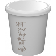 Americano® Piccolo kubek o pojemności 100 ml z pokrywką, biały