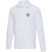 Apollo koszulka polo z długim rękawem, uniseks 245 g/m², l, biały