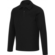 Apollo koszulka polo z długim rękawem, uniseks 245 g/m², xl, czarny