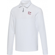 Apollo koszulka polo z zamkiem do połowy i długimi rękawami, uniseks 245 g/m², 3xl, biały