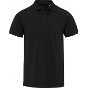 Beryl naturalna koszulka polo z recyklingu z krótkim rękawem, unisex, o gramaturze 220 g/m², 3xs, czarny