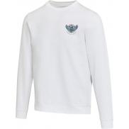 Jasper organiczna bluza unisex z recyklingu o gramaturze 280 g/m² z okrągłym dekoltem i certyfikatem OCS, 3xs, biały