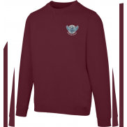 Jasper organiczna bluza unisex z recyklingu o gramaturze 280 g/m² z okrągłym dekoltem i certyfikatem OCS, 4xs, czerwony