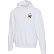 Boris 280 g/m2 bluza z kapturem unisex z bawełny organicznej z certyfikatem OCS w stylu oversize, 4xs, biały