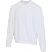 Boris 280 g/m2 sweter unisex z organicznego materiału z certyfikatem OCS o luźnym kroju i z okrągłym dekoltem, xl, biały