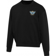 Boris 280 g/m2 sweter unisex z organicznego materiału z certyfikatem OCS o luźnym kroju i z okrągłym dekoltem, xl, czarny