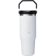 Stanley IceFlow™ 2.0 termoizolowany kubek ze stali nierdzewnej, pojemność 890 ml, z odchylaną słomką, biały