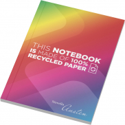 Notatnik A6 Novella Austen z miękką okładką wykonaną z materiału z recyklingu, 50 kartek, biały