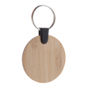 Brelok bambusowy - okrągły - naturalny