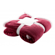 Koc polarowy - coral fleece - burgund