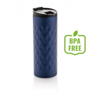 Geometryczny kubek termiczny 350 ml - niebieski