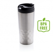 Geometryczny kubek termiczny 300 ml - srebrny