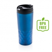 Geometryczny kubek termiczny 300 ml - niebieski