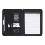 Teczka konferencyjna ok. A4 z notatnikiem i kalkulatorem - czarny