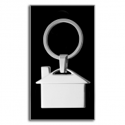 Brelok do kluczy 'domek' | Alice - srebrny