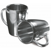 Zestaw: 2 kubki 200 ml - srebrny