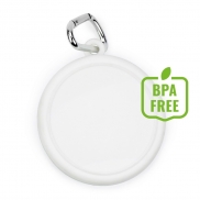 Składany kubek podróżny 220 ml z karabińczykiem - biały