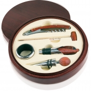 Zestaw do wina, 5 el. - drewno