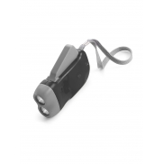 Latarka na dynamo 2 LED - czarny