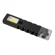 Latarka bezpieczeństwa 4 LED COB, przecinak do pasów, młotek bezpieczeństwa - czarny