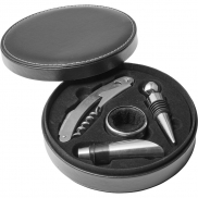 Zestaw do wina, 4 el. - czarny