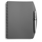 Notatnik ok. A5 z długopisem - szary