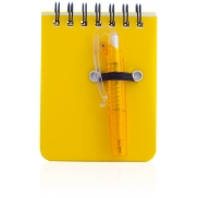 Notatnik ok. A7 z długopisem - żółty