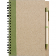 Notatnik ok. A5 z długopisem - jasnozielony