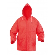 Płaszcz przeciwdeszczowy z kapturem - czerwony
