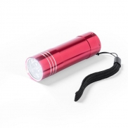 Latarka 9 LED - czerwony